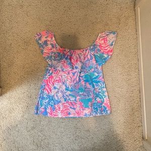 Lilly Pulitzer  Ruffle Top Size S